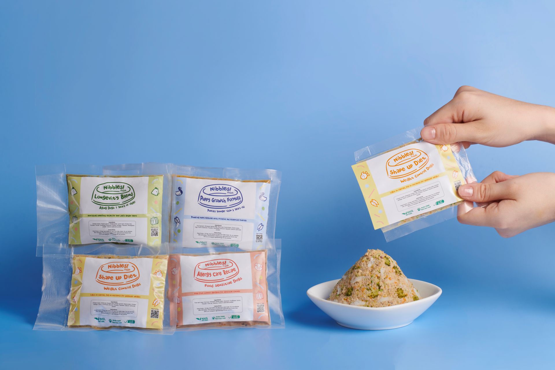 Image 1: Fresh pet food background